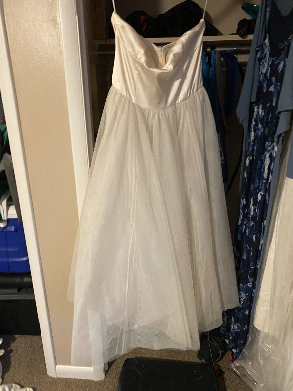 Reformation Alouette Tulle Midi Dress in Fior Di Latte